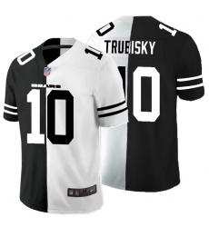 Nike Bears 10 Mitchell Trubisky Black And White Split Vapor Untouchable Limited Jersey