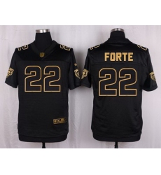 Nike Bears #22 Matt Forte Black Mens Stitched NFL Elite Pro Line Gold Collection Jersey