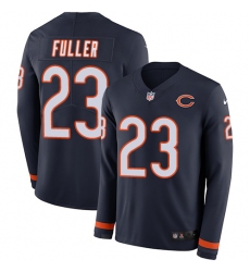 Nike Bears #23 Kyle Fuller Navy Blue Team Color Men Stitched NFL Limited Therma Long Sleeve Jersey