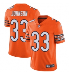 Nike Bears 33 Jaylon Johnson Orange Men Stitched NFL Limited Rush Jersey