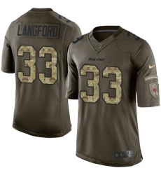 Nike Bears #33 Jeremy Langford Green Mens Stitched NFL Limited Salute to Service Jersey
