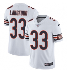 Nike Bears #33 Jeremy Langford White Mens Stitched NFL Vapor Untouchable Limited Jersey