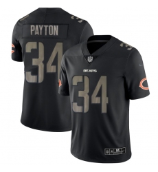 Nike Bears 34 Wlater Payton Black Vapor Impact Limited Jersey