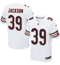 Nike Bears #39 Eddie Jackson White Mens Stitched NFL Elite Jersey