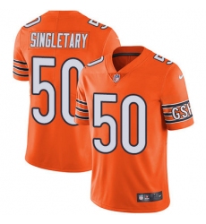 Nike Bears #50 Mike Singletary Orange Mens Stitched NFL Limited Rush Jersey