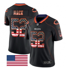 Nike Bears #52 Khalil Mack Black Mens Stitched NFL Limited Rush USA Flag Jersey