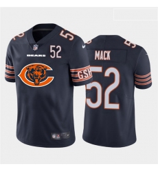 Nike Bears 52 Khalil Mack Navy Team Big Logo Number Vapor Untouchable Limited Jersey