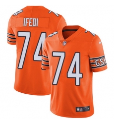 Nike Bears 74 Germain Ifedi Orange Men Stitched NFL Limited Rush Jersey