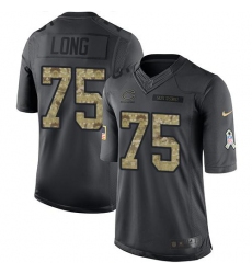 Nike Bears #75 Kyle Long Black Mens Stitched NFL Limited 2016 Salute to Service Jersey