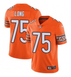 Nike Bears #75 Kyle Long Orange Mens Stitched NFL Limited Rush Jersey