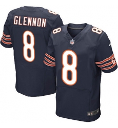 Nike Bears #8 Mike Glennon Navy Blue Team Color Mens Stitched NFL Elite Jersey