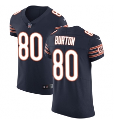 Nike Bears #80 Trey Burton Navy Blue Team Color Men Stitched NFL Vapor Untouchable Elite Jersey