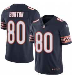 Nike Bears #80 Trey Burton Navy Blue Team Color Men Stitched NFL Vapor Untouchable Limited Jersey