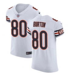 Nike Bears #80 Trey Burton White Men Stitched NFL Vapor Untouchable Elite Jersey