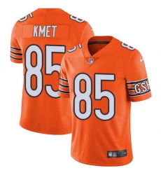Nike Bears 85 Cole Kmet Orange Men Stitched NFL Limited Rush Jersey