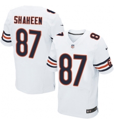 Nike Bears #87 Adam Shaheen White Mens Stitched NFL Elite Jersey