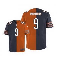 Nike Bears #9 Jim McMahon Navy Blue Orange Mens Stitched NFL Elite Split Jersey