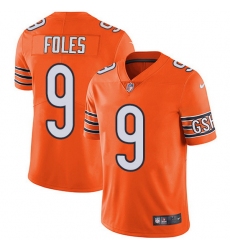 Nike Bears 9 Nick Foles Orange Men Stitched NFL Limited Rush Jersey