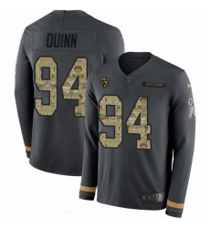 Nike Bears 94 Robert Quinn Anthracite Salute to Service Men Stitched NFL Limited Therma Long Sleeve Jersey