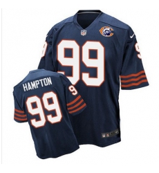 Nike Bears #99 Dan Hampton Navy Blue Throwback Mens Stitched NFL Elite Jersey