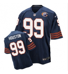 Nike Bears #99 Lamarr Houston Navy Blue Throwback Mens Stitched NFL Elite Jersey