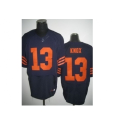 Nike Chicago Bears 13 Johnny Knox Blue Elite Orange Number NFL Jersey