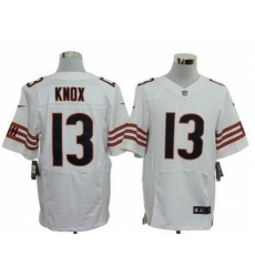 Nike Chicago Bears 13 Johnny Knox White Elite NFL Jersey