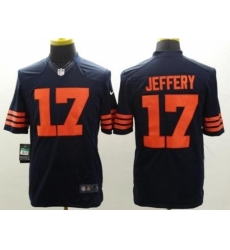 Nike Chicago Bears 17 Alshon Jeffery Blue Limited Orange Number NFL Jersey