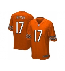 Nike Chicago Bears 17 Alshon Jeffery Orange Game NFL Jersey