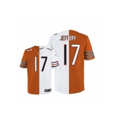 Nike Chicago Bears 17 Alshon Jeffery White-Orange Limited Split NFL Jersey