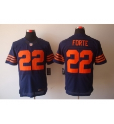 Nike Chicago Bears 22 Matt Forte Blue Elite Orange Number NFL Jersey