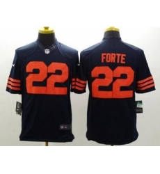Nike Chicago Bears 22 Matt Forte Blue Limited Orange Number NFL Jersey