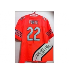 Nike Chicago Bears 22 Matt Forte Orange Elite Signed NFL Jersey