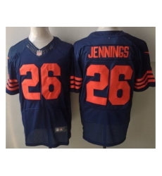 Nike Chicago Bears 26 Tim Jennings Blue Elite Orange Number NFL Jersey