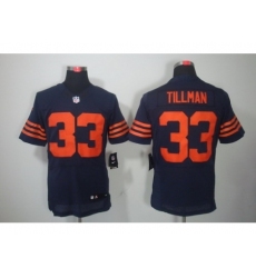 Nike Chicago Bears 33 Charles Tillman Blue Elite Orange Number NFL Jersey