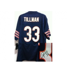 Nike Chicago Bears 33 Charles Tillman Blue Elite Signed NFL Jersey