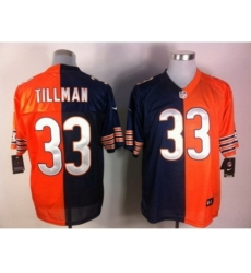 Nike Chicago Bears 33 Charles Tillman Orange-blue Elite Split NFL Jersey