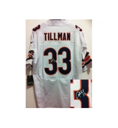 Nike Chicago Bears 33 Charles Tillman White Elite Signed NFL Jersey