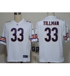 Nike Chicago Bears 33 Tillman White Game NFL Jersey