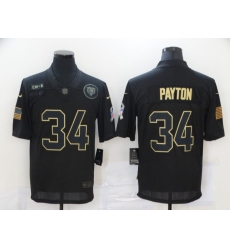 Nike Chicago Bears 34 Walter Payton Black 2020 Salute To Service Limited Jersey