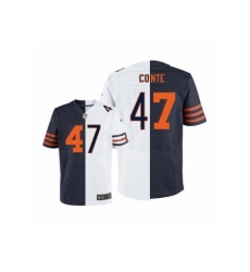 Nike Chicago Bears 47 Chris Conte White-Blue Limited Split NFL Jersey