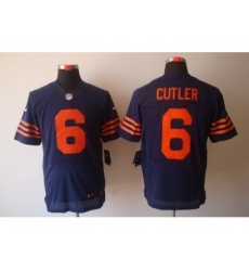 Nike Chicago Bears 6 Jay Cutler Blue Elite Orange Number NFL Jersey