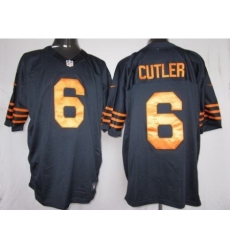 Nike Chicago Bears 6 Jay Cutler Blue Limited Orange Number NFL Jersey
