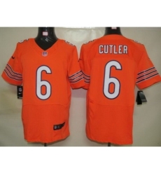 Nike Chicago Bears 6 Jay Cutler Orange Elite NFL Jersey
