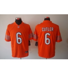 Nike Chicago Bears 6 Jay Cutler Orange Limited NFL Jersey