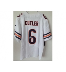 Nike Chicago Bears 6 Jay Cutler White Elite Signed NFL Jersey