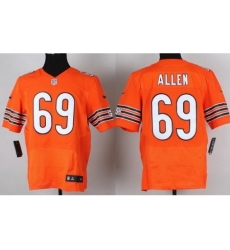 Nike Chicago Bears 69 Jared Allen Orange Elite NFL Jersey