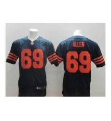 Nike Chicago Bears 69 Jared Allen blue Elite number orange NFL Jersey