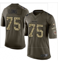 Nike Chicago Bears #75 Kyle Long Green Men 27s Stitched NFL Limited Salute to Service Jersey