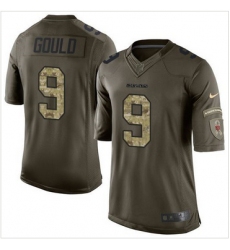 Nike Chicago Bears #9 Robbie Gould Green Men 27s Stitched NFL Limited Salute to Service Jersey